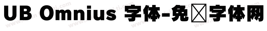 UB Omnius 字体字体转换